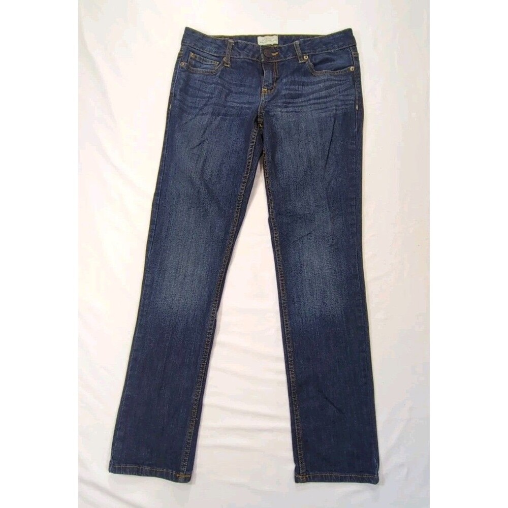 Aeropostale Bayla Skinny Curvy Jeans Womens Size 7/8 Short Blue Denim Low Rise